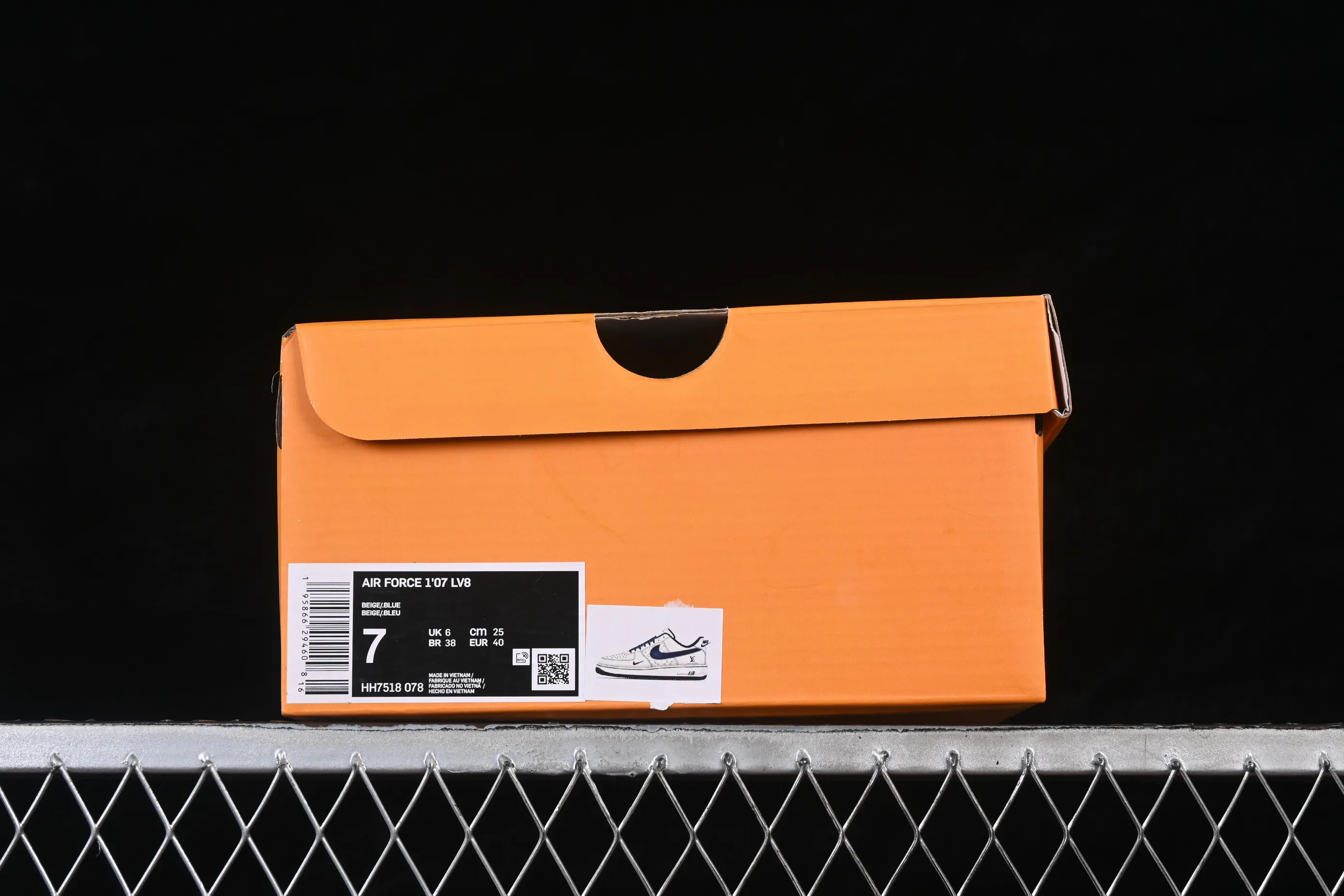 All categories Nk Air Force 1 Air Force series Nk Air Force 1 Low Air Force low top Nike Air Force 1'07 Low LV co-branded dark blue classic presbyopia Air Force 1 low top casual sneakers HH7518-078